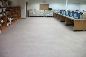 Carpeted classroom at the HASD 9th grade center