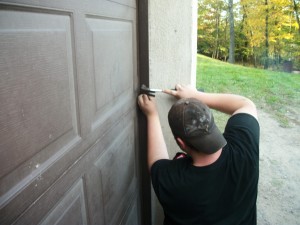 Side garage door deals being installed