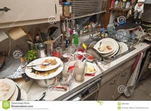 Sink overflowing with dirty dishes