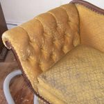 Antique Matelasse sofa after cleaning